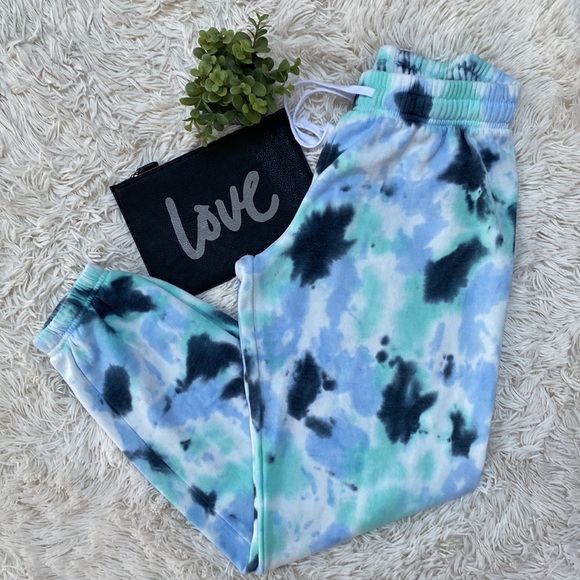 Reflex Pants - Reflex Fleece Tie Dye Joggers 💗 Blue & Mint
